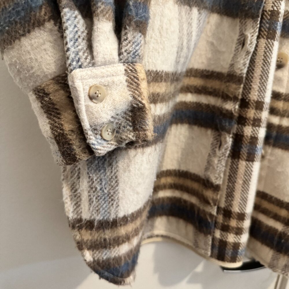 🧥 Plaid Wool Blend Shacket Coat | Size M - Picture 4 of 8